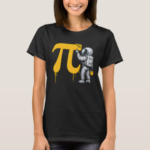 Cool Astronaut Painting Pi Symbol Pi Day  T-Shirt