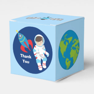 Cool Astronaut Rocket Ship Kids Birthday Party Favour Box