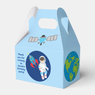 Cool Astronaut Rocket Ship Outer Space Boys Party Favour Box
