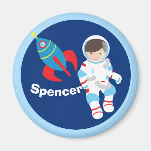 Cool Astronaut Rocket Ship Outer Space Magnet