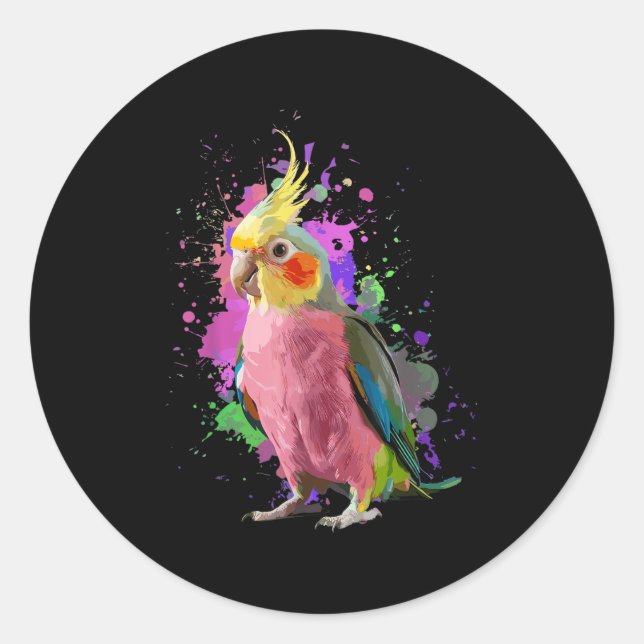 Cool Atiel Art For Men Women Parrot Bird Atiel Lov Classic Round Sticker (Front)