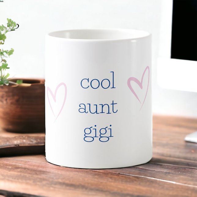 Cool Aunt Best Aunt New Aunt Personalised Coffee Mug (Creator Uploaded)