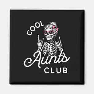 Cool Aunt Club Funny Skeleton Family Kids Women Magnet