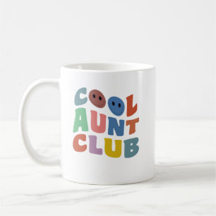 Cool Aunt Club Funny Smile Colourful Cool Aunt Clu Coffee Mug