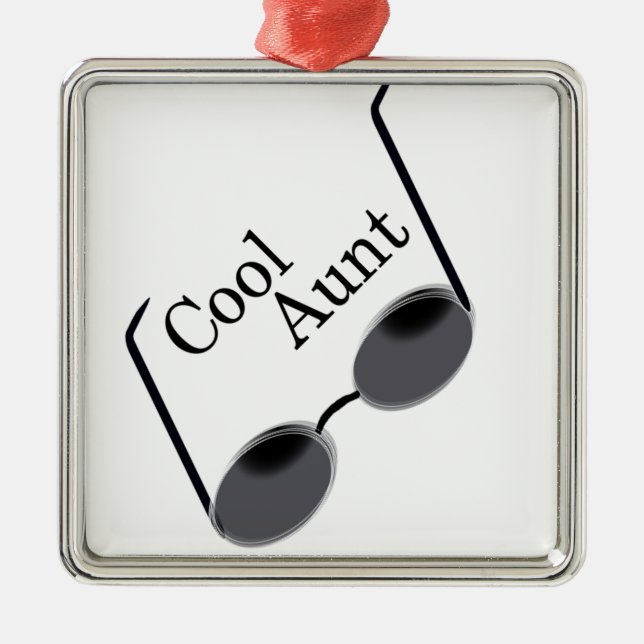 Cool Aunt Metal Tree Decoration (Front)