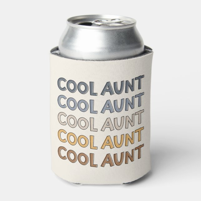 Cool Aunt Modern Cute Gifts for Auntie Can Cooler (Can Front)