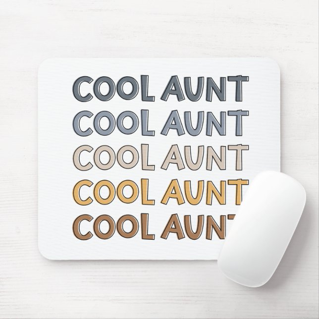 Cool Aunt Modern Cute Gifts for Auntie Mouse Mat (With Mouse)