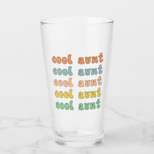 Cool Aunt Modern Retro Cute Gifts for Auntie Glass