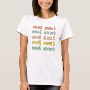 Cool Aunt Modern Retro Cute Gifts for Auntie T-Shirt