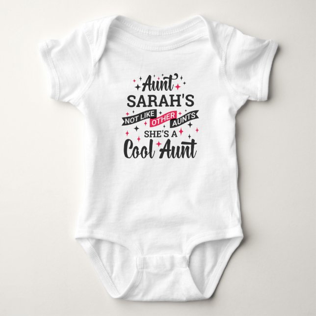 Cool Aunt, My Aunt Isn't a Regular Baby Bodysuit (Front)