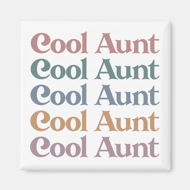 Cool Aunt Retro Cute Gifts for Auntie Magnet (Front)