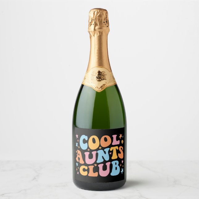 Cool Aunts Club III Sparkling Wine Label (Front)