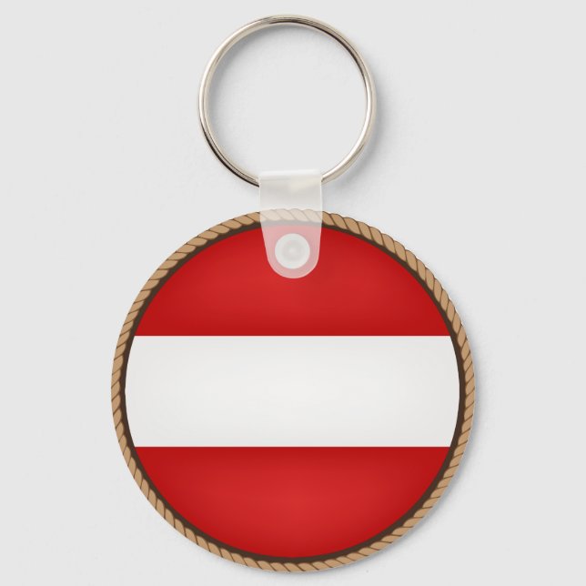 Cool Austria Flag Seal Key Ring (Front)