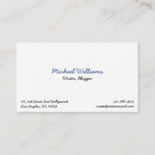 Cool Author Blogger Writer Premium Business Card