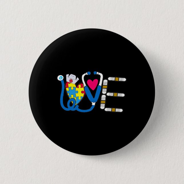 Cool Autism Awareness Day Design  6 Cm Round Badge (Front)