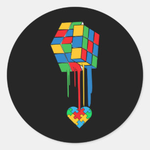 Cool Autism Awareness Gift Classic Round Sticker