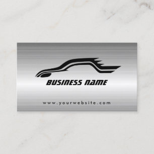Cool Auto Outline Metal Car Professional Business Card
