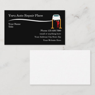 Cool Auto Repair Service Modern Business Card