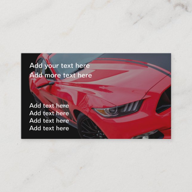 Cool Automotive Business Cards Double Side (Front)