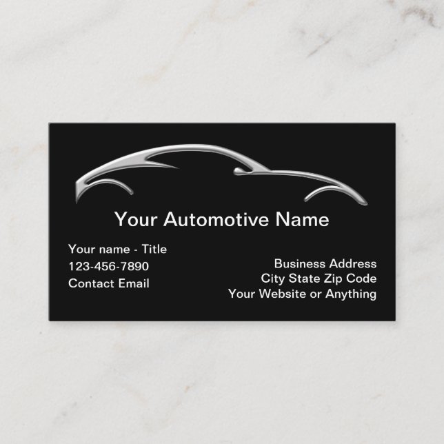 Cool Automotive Business Theme Calling Cards (Front)
