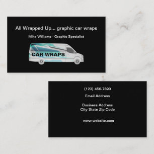 Cool Automotive Car Wrap Services Business Card