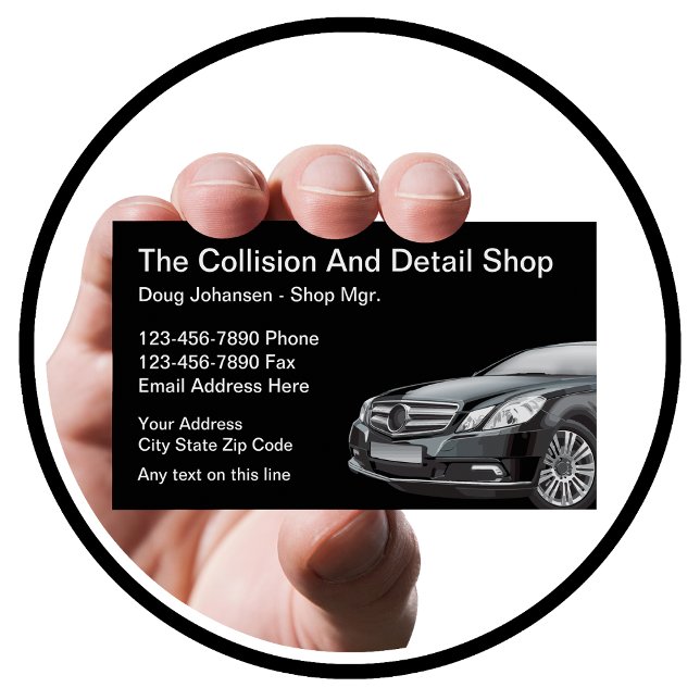 Cool Automotive Collision Auto Body Business Card (Creator Uploaded)