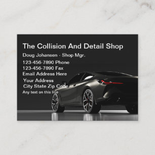 Cool Automotive Collision Auto Body Professional Business Card