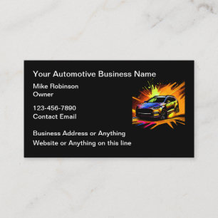 Cool Automotive Services Business Cards Design