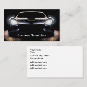 Cool Automotive Theme Business Cards Template