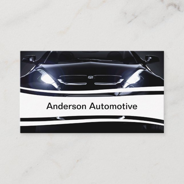 Cool Automotive Themed Business Cards (Front)