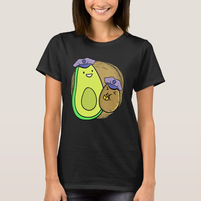 Cool Avocado Detective Team Cute Spy  Idea unisex T-Shirt (Front)