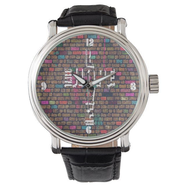 Cool awesome Faith Love Hope graffiti words Watch (Front)