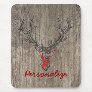 Cool awesome funny trendy deer sketch mouse mat