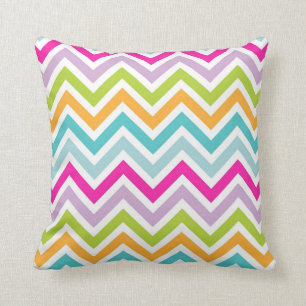 Cool awesome trendy bright colours chevron zigzag cushion