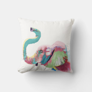 Cool awesome trendy colourful vibrant elephant cushion