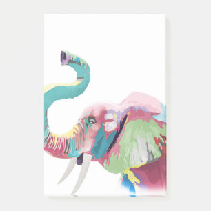 Cool awesome trendy colourful vibrant elephant post-it notes