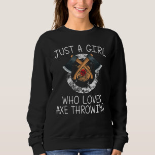 Cool Axe Throwing For Girls Kid Lumberjack Target Sweatshirt