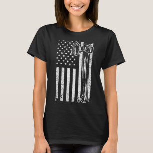 Cool Axe Throwing For Men Women Lumberjack US Amer T-Shirt