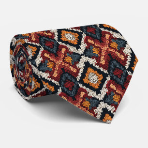 Cool Aztec pattern tiled neck tie