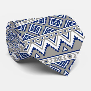 cool aztec tiled pattern neck tie 
