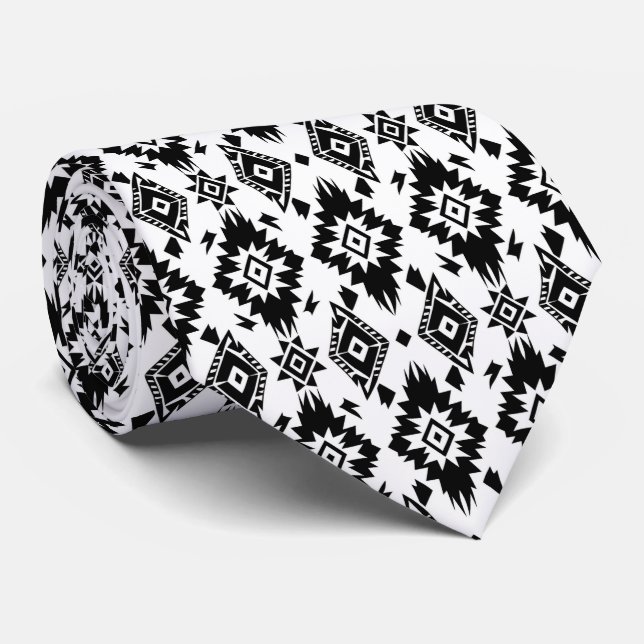 Cool Aztec Western tiled pattern  Tie (Rolled)