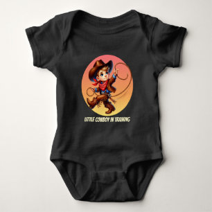 Cool baby boy cowboy training customisable bodysuit