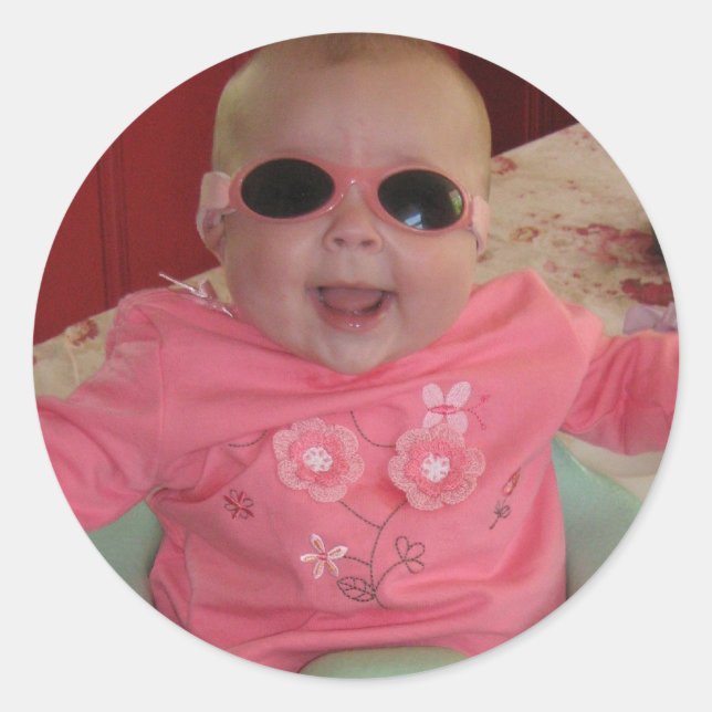 cool baby cool classic round sticker (Front)