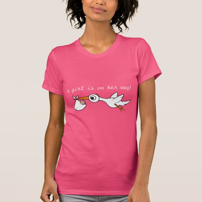 Cool baby with stork, pregnancy shirt (Front)