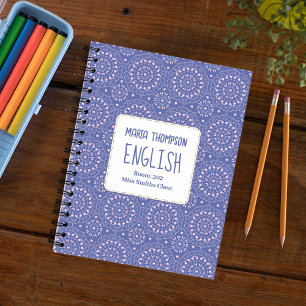 Cool Back to School Subject Personalised Notebook