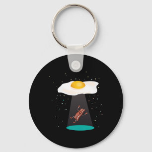 Cool Bacon And Eggs Ufo Performance Key Ring