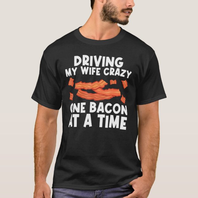 Cool Bacon Art For Men Dad Pig Pork Strips Breakfa T-Shirt (Front)