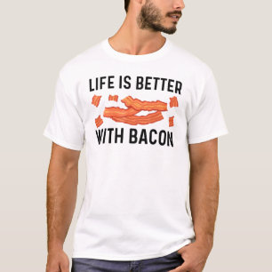 Cool Bacon Art For Men Women Pig Pork Strips Break T-Shirt