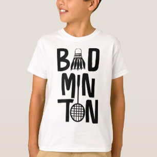 Cool Badminton Minimal Art, Badminton Shuttle & T-Shirt