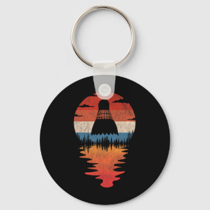 Cool Badminton Retro Vintage Sunset Style  Key Ring